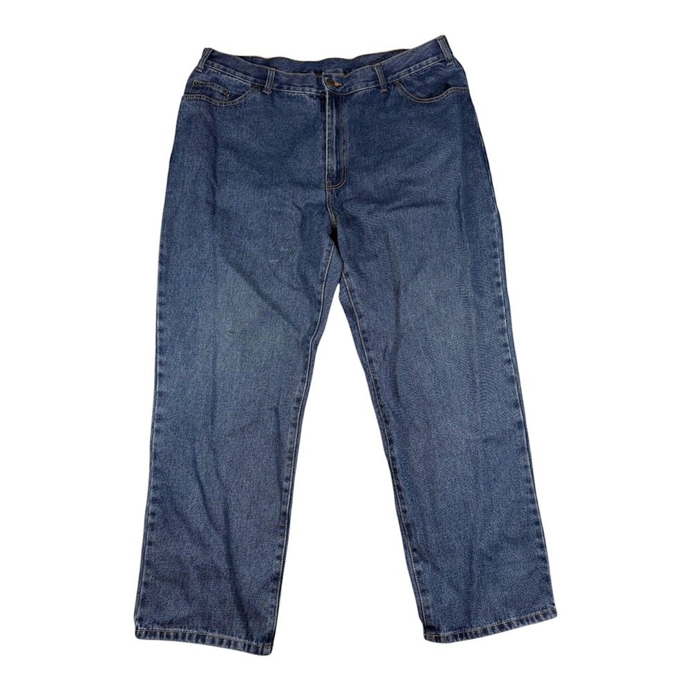 Full Blue Jeans Mens 42x30 Blue Straight Leg 100% Cotton Denim Pants